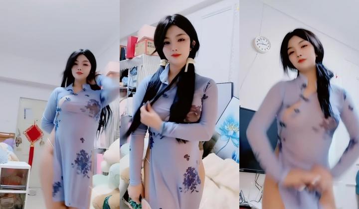 青春无敌，抖音风艺校美少女【杨晓花】定制福利，露脸露点，各种热门BGM裸舞