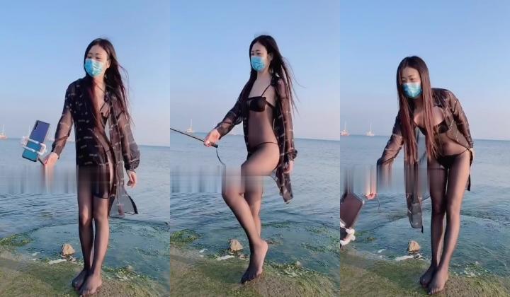 推特极限露出，长腿女神【浅浅GI9ZA】订阅，人前，公共场合，各种社死露出，诱惑农村老头