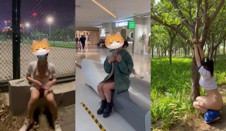 极品蛮腰肥臀反差骚母狗婷gxmm各种人前露出户外啪啪3P群P公园打炮吓坏保洁大叔