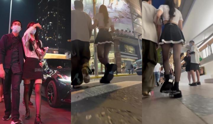 大神偷拍美女裙底风光 ️性感腿环吊带黑丝美女模特级美腿..性感蕾丝边内裤 ️自来眼性感学院风超短