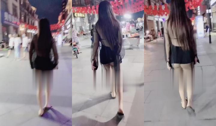 推特极限露出，长腿女神【浅浅GI9ZA】人前，公共场合，各种社死露出，诱惑农村老头
