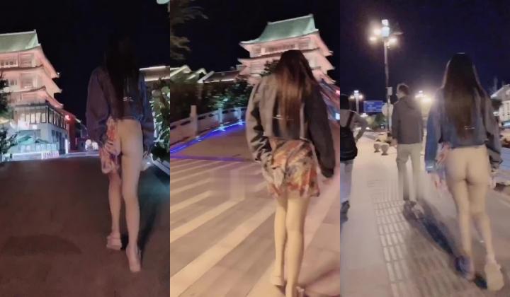 推特极限露出，长腿女神【浅浅GI9ZA】订阅，人前，公共场合，各种社死露出，诱惑农村老头