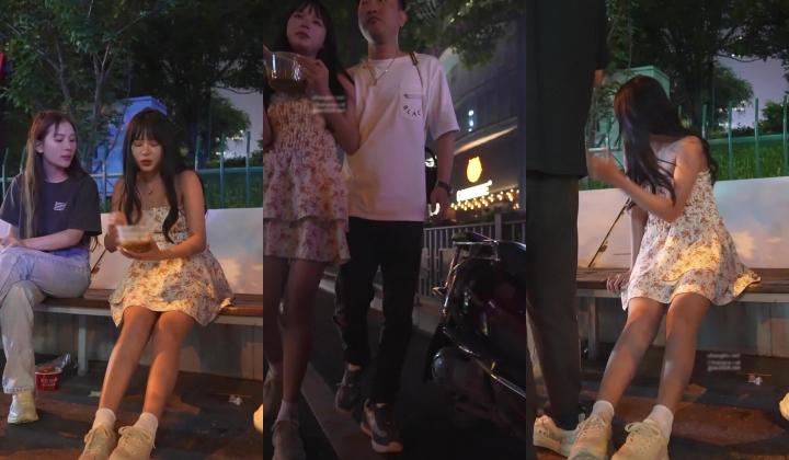 大神偷拍美女 ️双胞胎姐妹逛街妹妹镜头前扭屁股露性感蕾丝骚 ️黑短裙丁字裤美女捂不住裙底美尻怼进