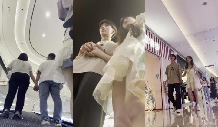 大神偷拍美女裙底风光 ️SR级！漂亮清纯小姐姐选衣服内裤都湿了 ️黄色连衣短裙美女约会蓝色内内湿