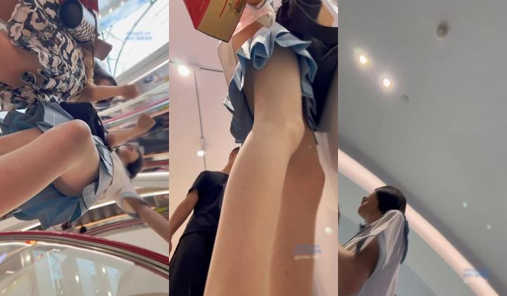 大神商场尾随偷拍美女裙底风光 ️JK制服学生妹和闺蜜。肉丝袜白内多角度超长CD
