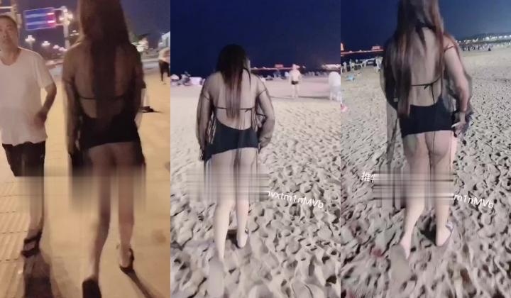 推特极限露出，长腿女神【浅浅GI9ZA】人前，公共场合，各种社死露出，诱惑农村老头