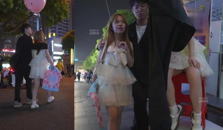 尾随偷拍美女裙底 ️蕾丝吊带裙小公主约会..双腿岔开露骚窄内给大家看好利来小姐姐肉丝内内怼镜头