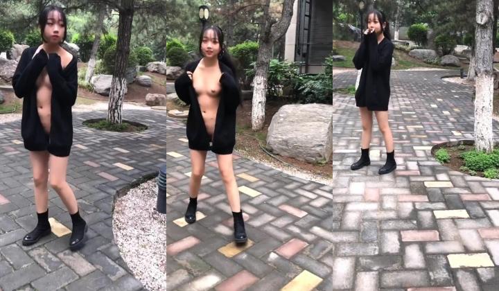 浆果儿-马雨琪 漏脸定制：公园露出