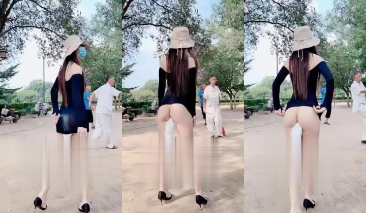 推特极限露出，长腿女神【浅浅GI9ZA】订阅，人前，公共场合，各种社死露出，诱惑农村老头