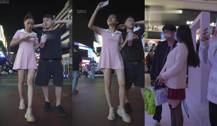 大神尾随偷拍 ️长腿美女逛街T恤直接穿豹纹骚丁男友面前狠狠抄 ️闷骚的JK制服小姐姐红黑吊带丝袜