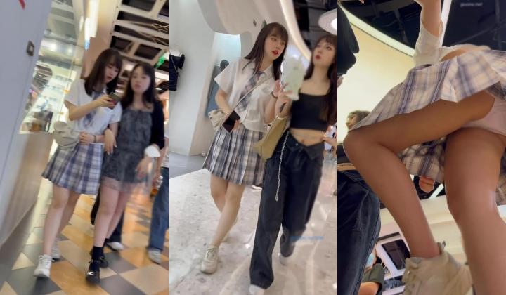 偷拍大神尾随偷拍美女裙底风光 ️JK制服学妹长相甜美粉色内内性感可爱洛丽塔长裙LO娘逛街白丝袜一