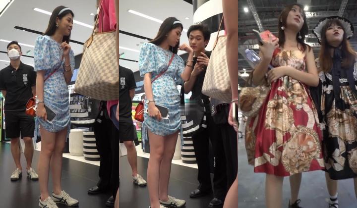 偷拍大师商场尾随偷拍 ️美女裙底风光极品lo裙肉丝美女！性感透明内前抄黑森林